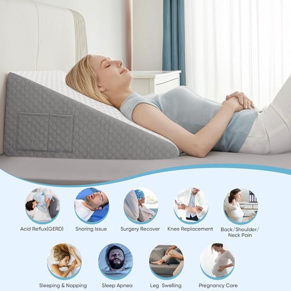 The Hiquo Wedge Pillow + Free Neck Pillow