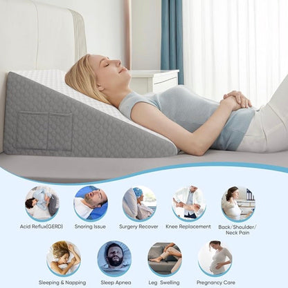 The Hiquo Wedge Pillow + Free Neck Pillow