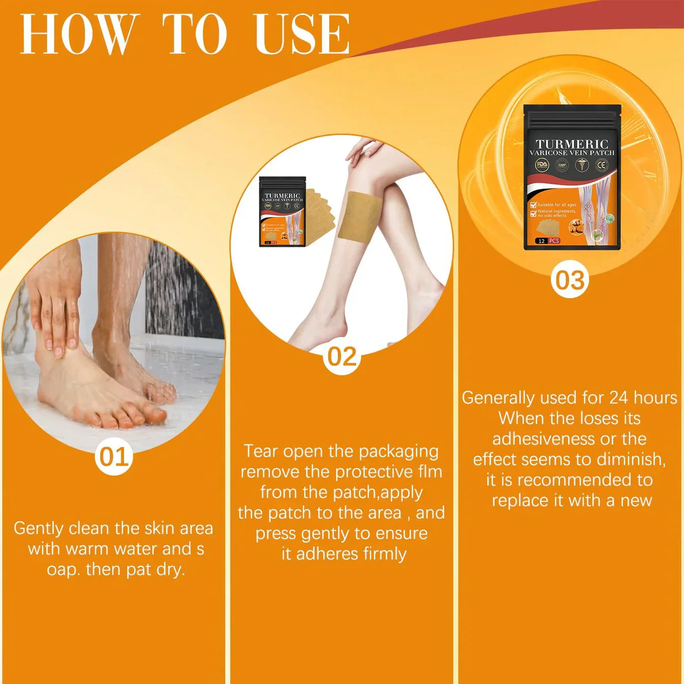 Kenko™ Spider & Varicose Vein Patches | Natural Herbal Therapy for Swelling, Fatigue & Vein Health