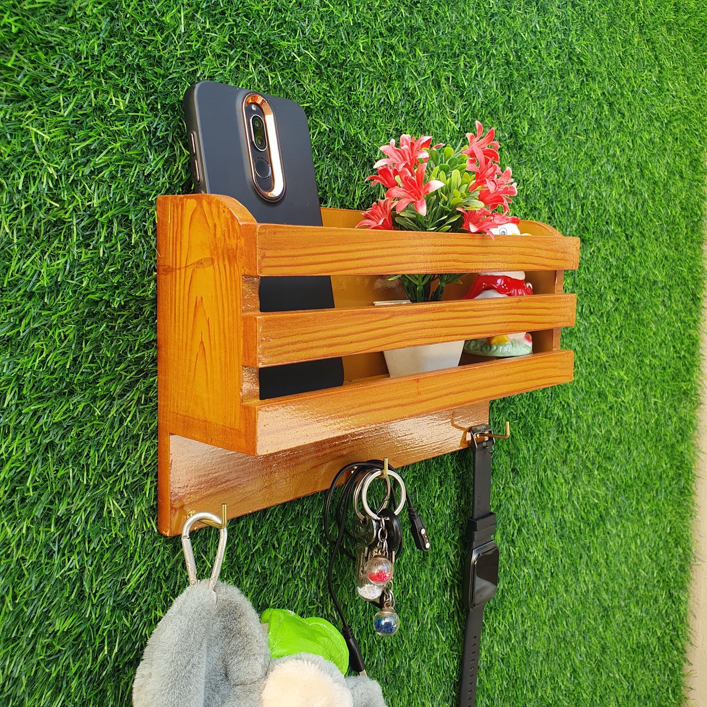 Wall Mount Wooden Mobile Holder ( D-5)