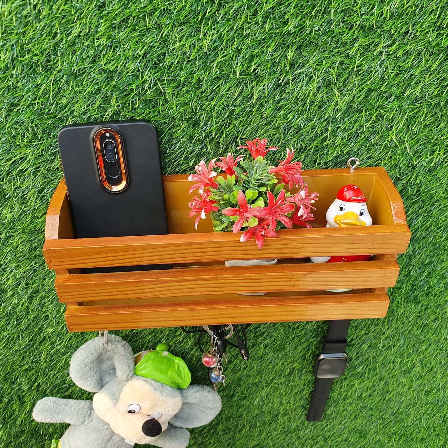 Wall Mount Wooden Mobile Holder ( D-5)